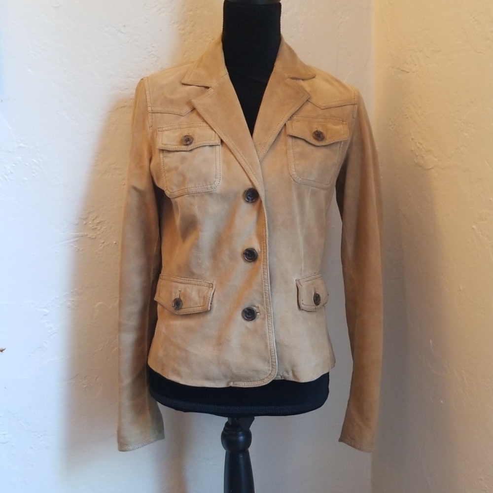 Eddie Bauer Sz S Suede Blazer GUC - Picture 1 of 6